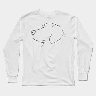 Golden Retriever Silhouette Outline Long Sleeve T-Shirt